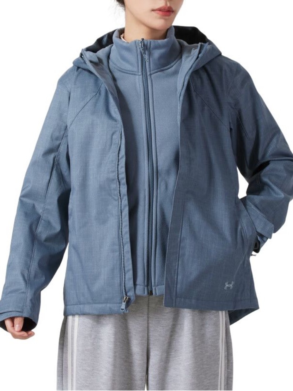 Under Armour Women's Slate Blue Hooded Softshell Jacket